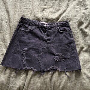 Free People black jean skirt